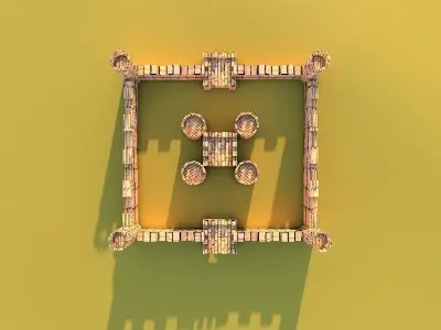 3d model castel square frame 3D model