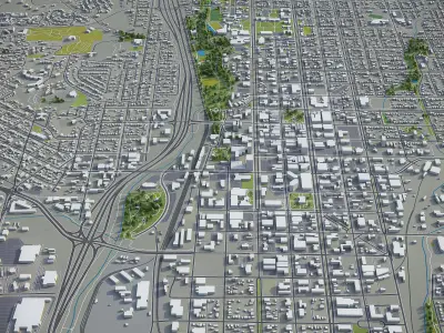 Colorado Springs  Low-poly 3D model