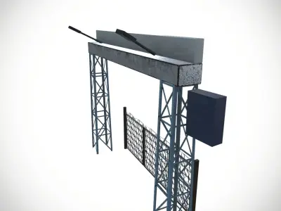 Entrance Gate Setup Low-poly 3D model