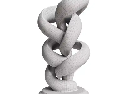 Abstract sculpture 3 Low-poly 3D model