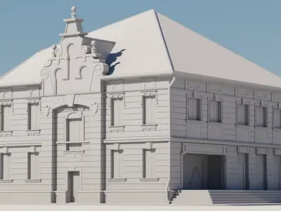 Eastern European Building 007 Low-poly 3D model