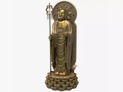 3D Models Ksitigarbha Bodhisattva Buddha Statue 3D model