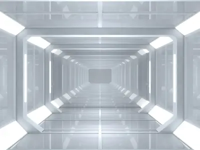 Sci Fi Corridor Low-poly 3D model