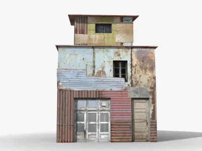 Slum x8 Low-poly 3D model