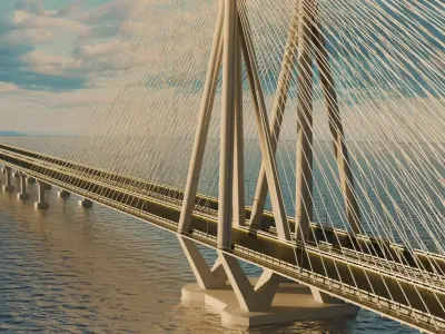 Bandra Worli Sea Link 3D Model 3D model