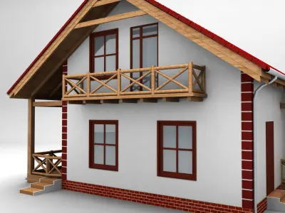 Single Family House High detail 3D model