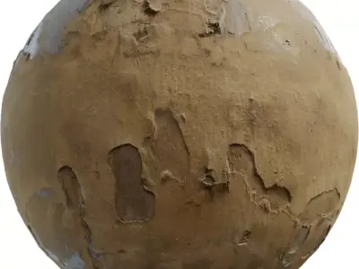 Peeling Plaster Over Old Patchwork Texture