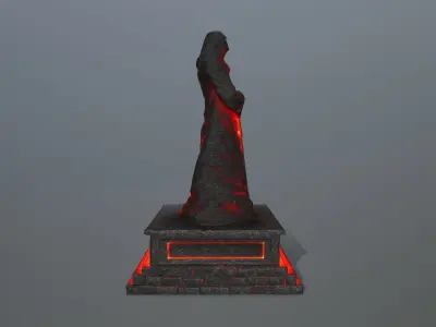 lava statue 4 Low-poly 3D model
