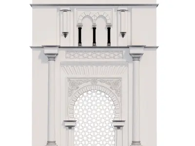 Arabic turkish islamic architectural element set 508 3D model