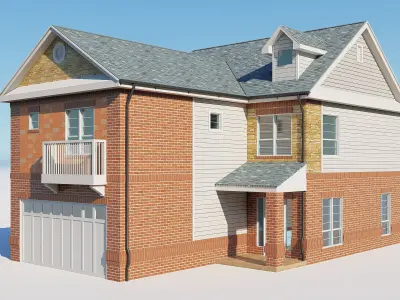 Two Story House 4 3D model
