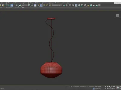 Aerostat LED Pendant Light Low-poly 3D model