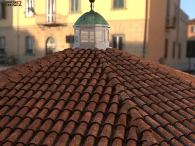 Building by the sea Low-poly 3D model