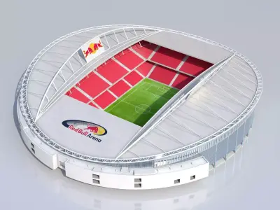 Red Bull Arena Leipzig Euro 2024 Low-poly 3D model
