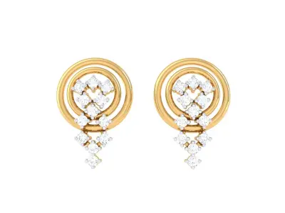 GemStone Diamond Light weight earring 44 3D print model