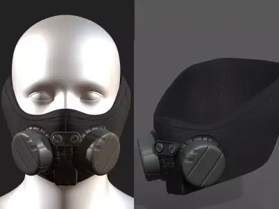 Gas mask helmet scifi fantasy armor hats military Low-poly  Low-poly 3D model