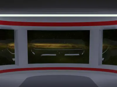 Galatic View Room for VR Low-poly 3D model