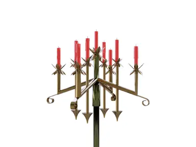 Low poly Artistic Candle stand Low-poly 3D model