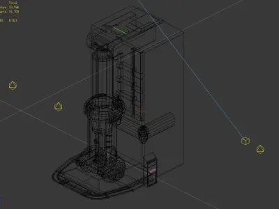 Sci Fi Building-connection wall 06 3D model