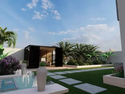 exterior house garden 3D model