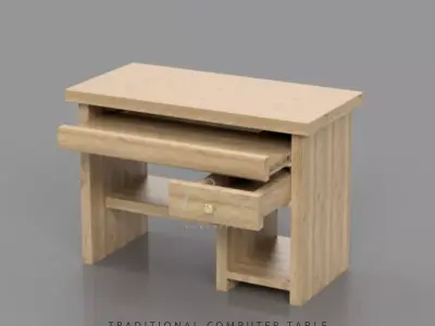 MINI TRADITIONAL COMPUTER TABLE FOR 1 12 DOLLHOUSE 3D print model