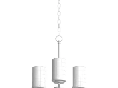 Corona Black Three Light Chandelier 3D model