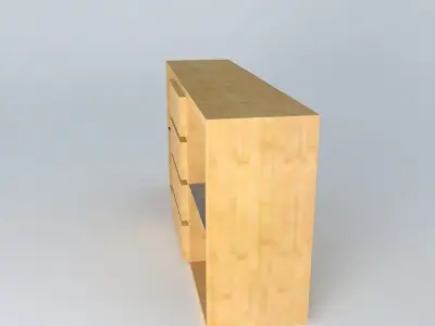 Chest of Drawers Shelf Cabinet DOORS HKOM4SFS 9 17 BRW MilanoOak 3D model