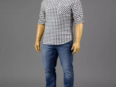 Casual Outfit for Men 3D model
