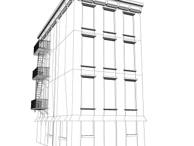 NY Buildings 001 Low-poly 3D model