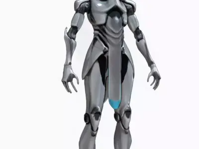 10 Sci-Fi Warrior Characters Bundle Robot Android Game Ready 3D Model Pack