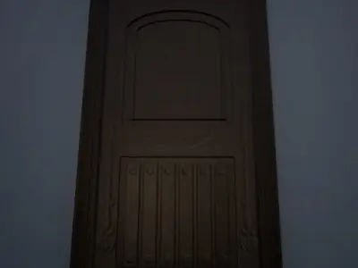 Wooden Door with Frame 3D model