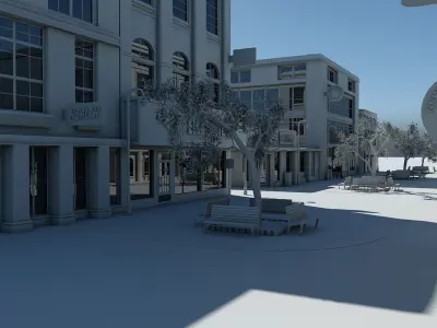 Shopping Center 3D Model 3D model
