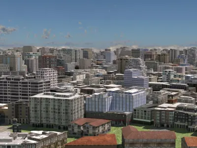 City 50 Low-poly 3D model