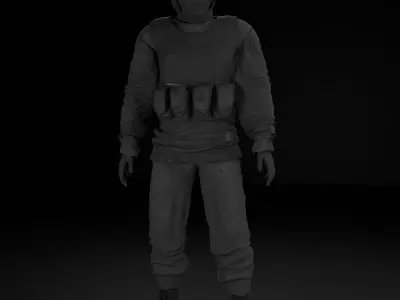 Cyberpunk Character cyber assassin 3D model