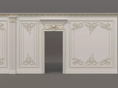 Wall Molding in Classic French style 55 3D model