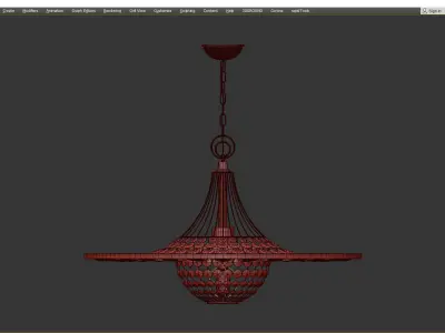 James R Moder Excelsior Chrome Crystal Chandelier Low-poly 3D model