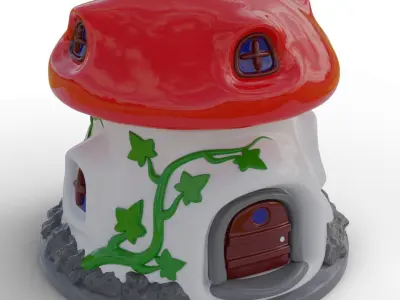 MUSHROOM HOUSE 3D print model