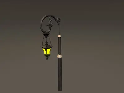 Lamp Post Low-poly 3D model get