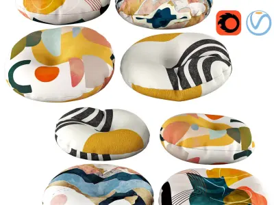 Pillow set 35 Floor pillows Society6 3D model