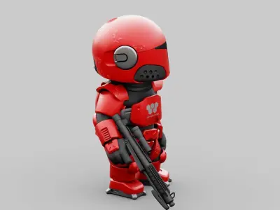 TOON  IMPERIAL  TROOPER RIGGED 3D model