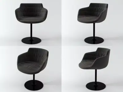 Flow armchair-central leg 3D model