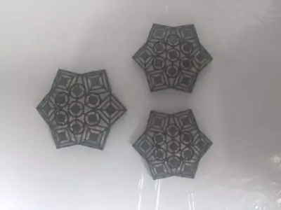 Pendant Set 8 of three squares 3D print model