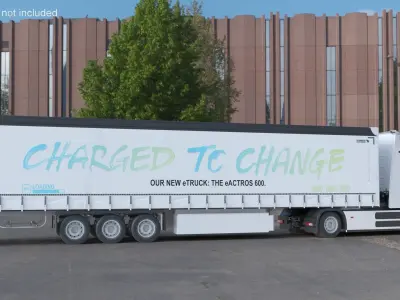  Mercedes eActros 600 Electric Truck With Trailer 2024 White 