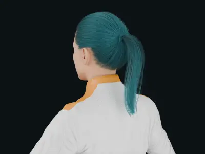 Realistic Sci-Fi Fully Rigged Girl Low-poly 3D model