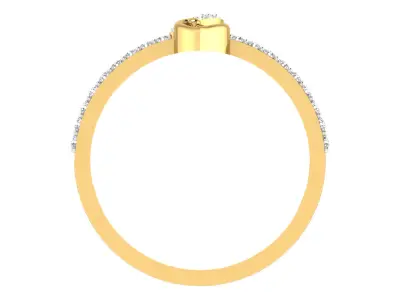 Light Weight Yellow Gold Diamond Ring  -EZ R-123 3D print model