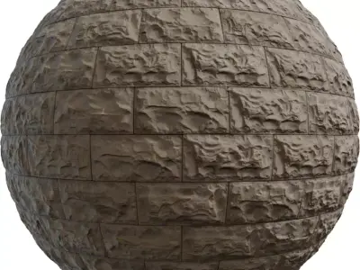 Rough Chiseled Ashlar Stone Tiles  Texture