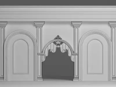 Modern wall panel 3D model