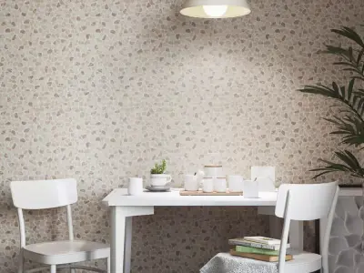 Rose Terrazzo Pebble Wallpaper Texture