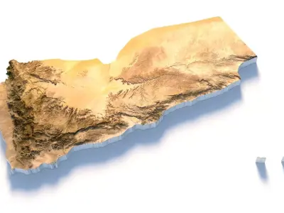 Yemen Terrain country  3D model