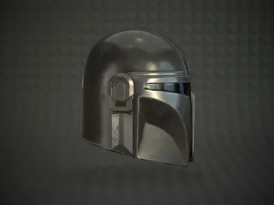 The Mandalorian helmet  Low-poly 3D model