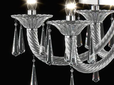 821060 Corno Lightstar Hanging Chandelier 3D model
